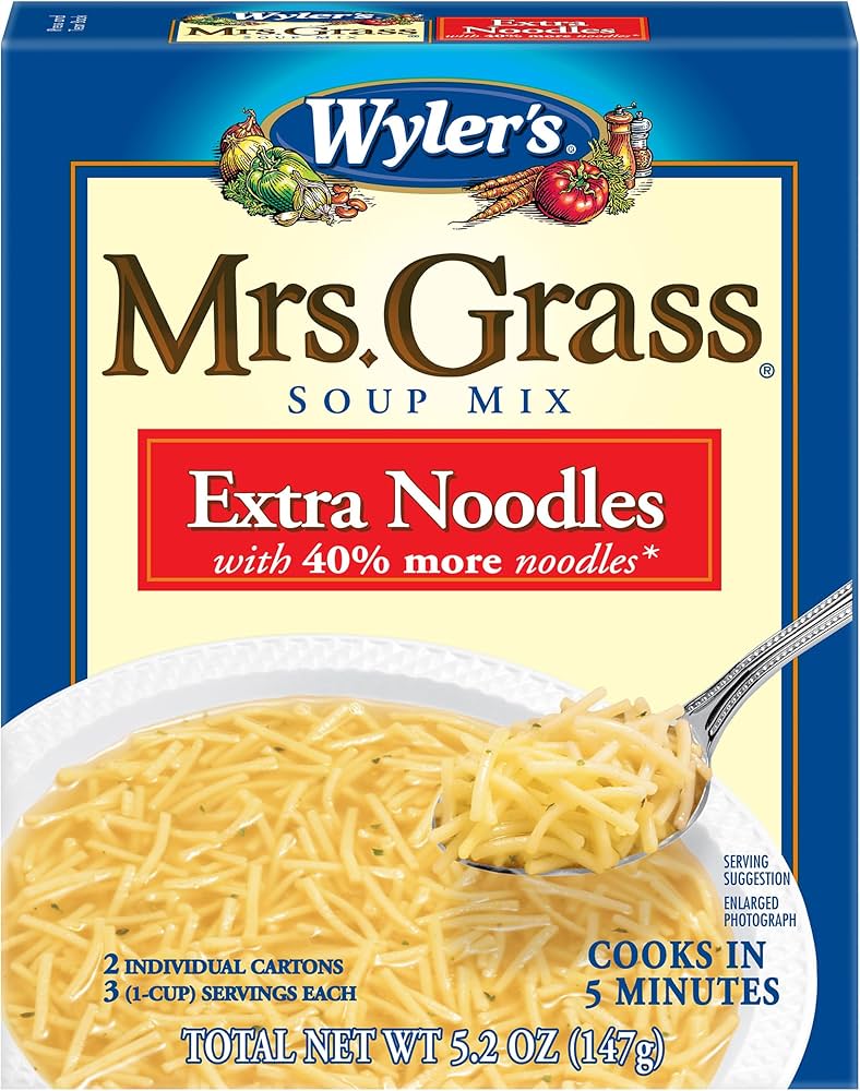 Amazon.com : Wyler's Mrs. Grass Extra Noodles Soup Mix, 5.2 oz Box