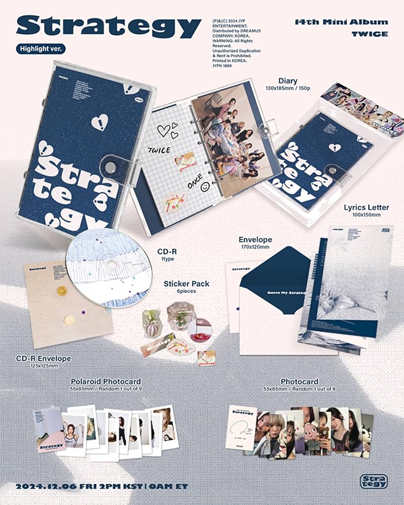 Amazon.com: TWICE STRATEGY 14th Mini Album (Highlight Ver - Diary