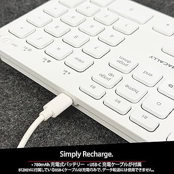 Amazon | MACALLY Bluetooth - 互換性のある Apple 大型キーボード