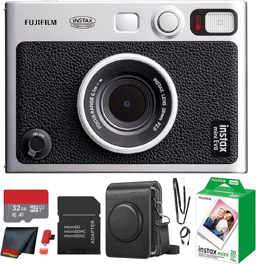 Amazon.com : Fujifilm Instax Mini EVO Hybrid Instant Camera (Black