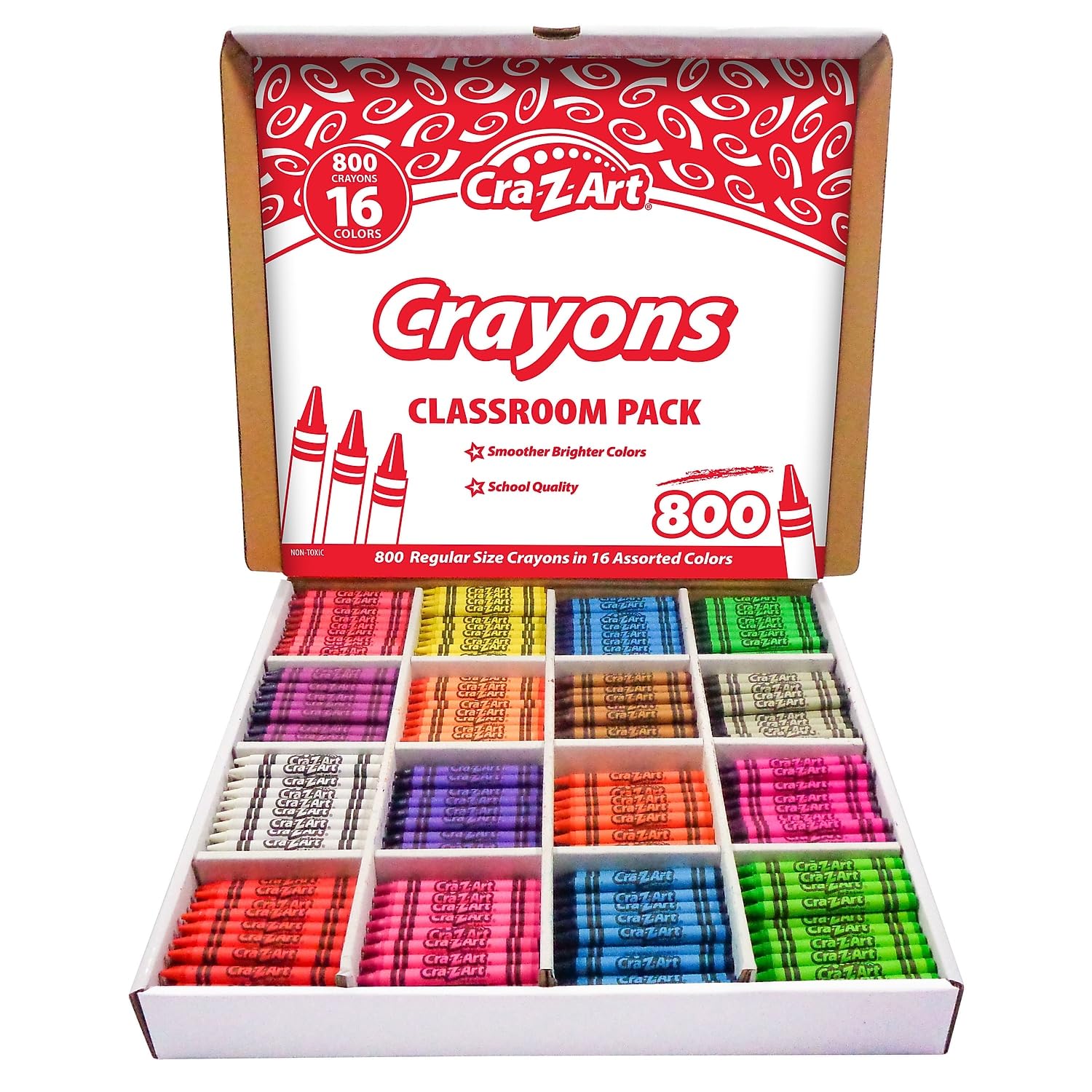 Amazon.com: Cra-Z-Art Crayon Bulk Class Pack 800ct 16 Assorted