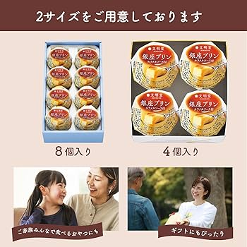 Amazon.co.jp: Bunmeido Ginza Pudding (Set of 8), Individual