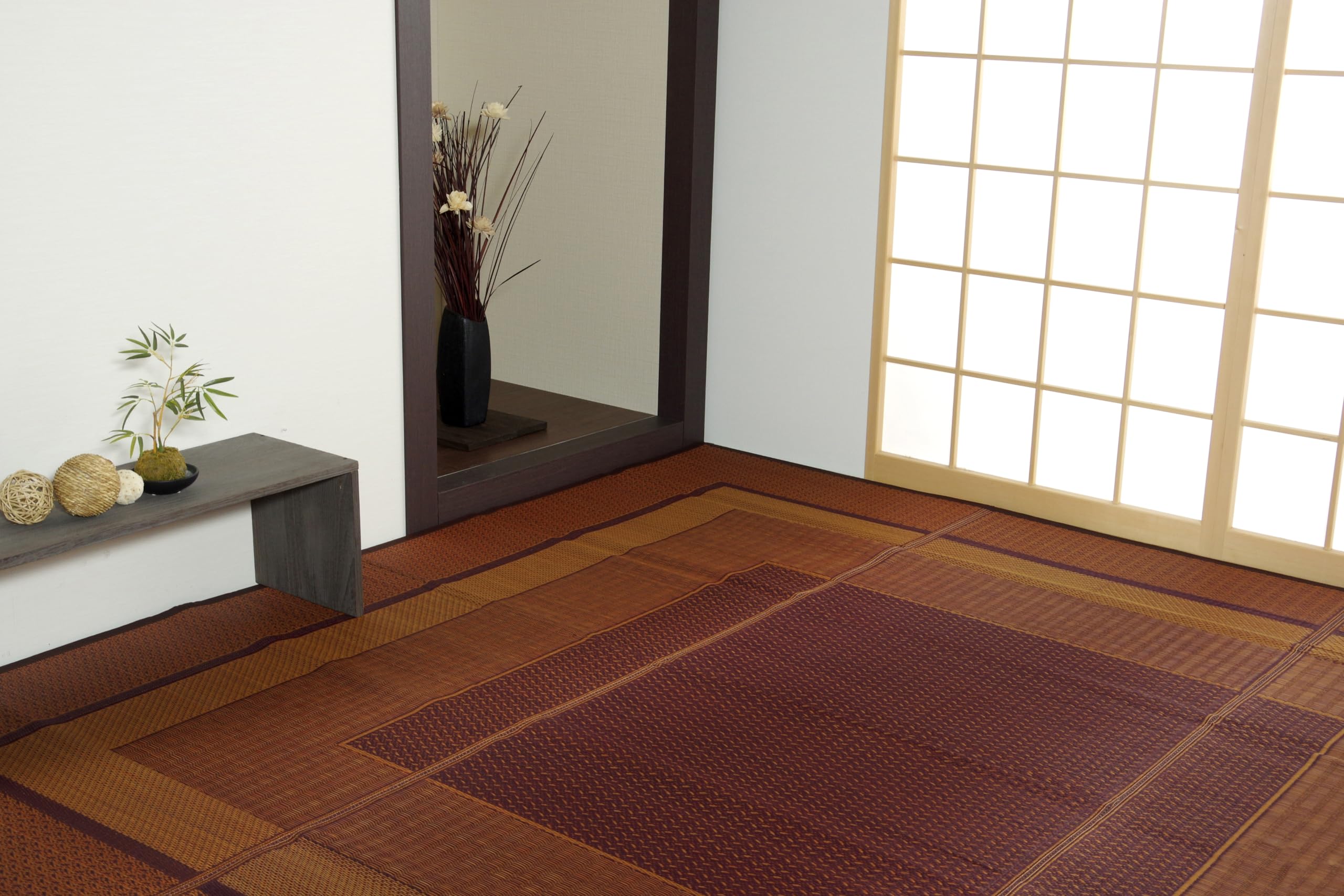 Amazon｜イケヒコ・コーポレーション い草 花ござ ランクス総色 江戸間