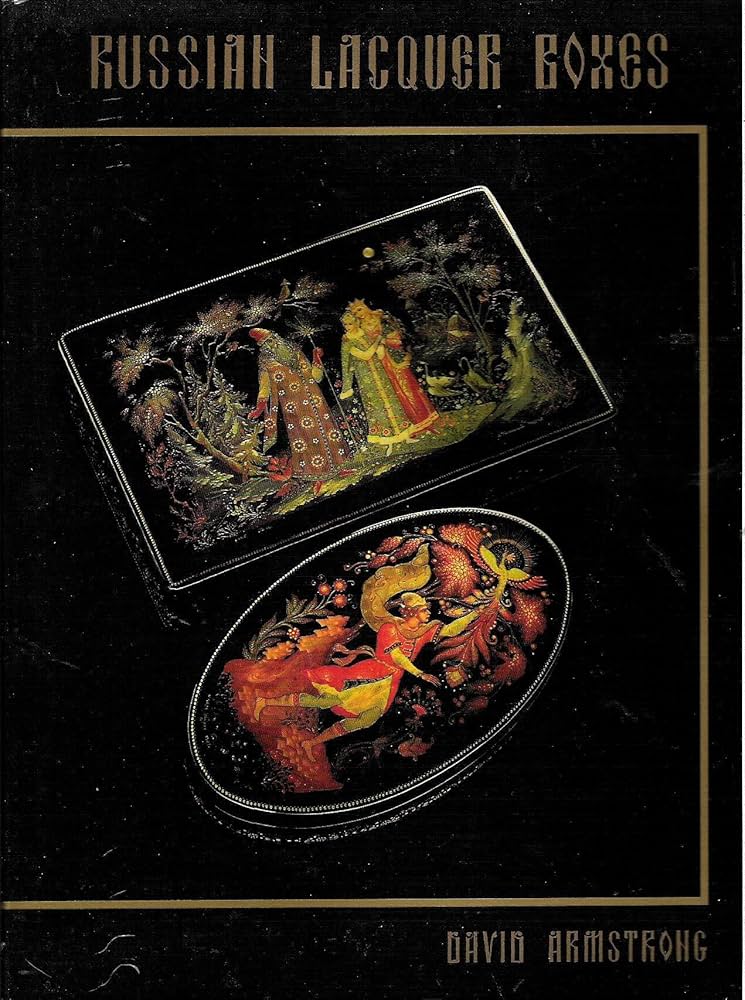 Russian Lacquer Boxes with Index of Subjects and Cyrillic Key