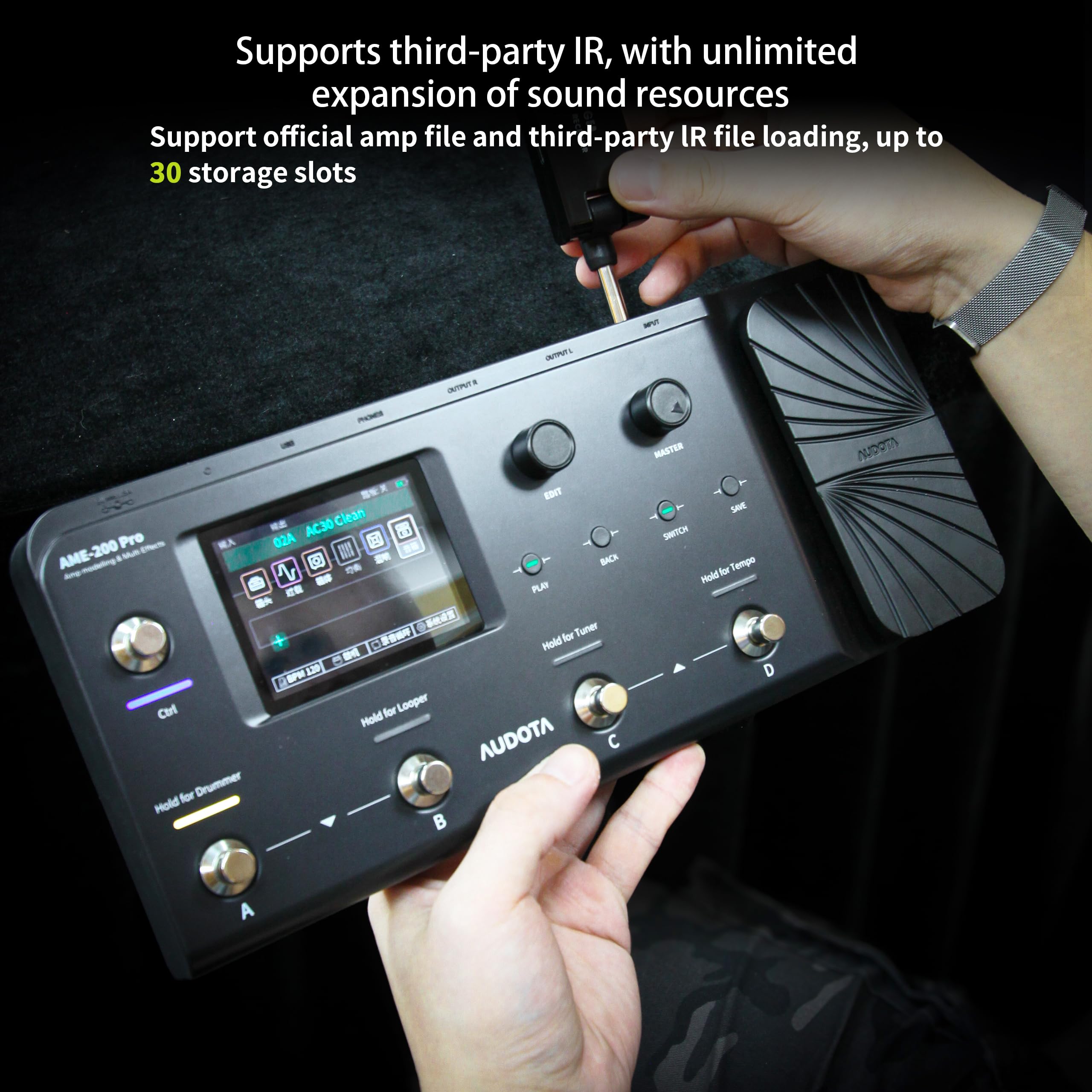 Amazon.com: AUDOTA AME-200 Pro Guitar Multi Effects Processor with