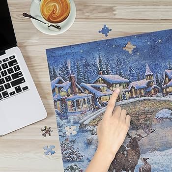 Amazon | CGRLVDXW クリスマスパズル 500ピース 冬のクリスマスの夜
