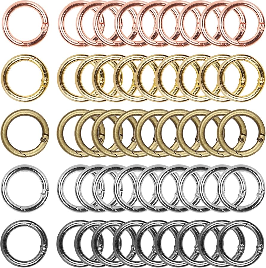 Amazon.com: 50Pcs Zinc Alloy Spring Round Carabiner Snap Clip