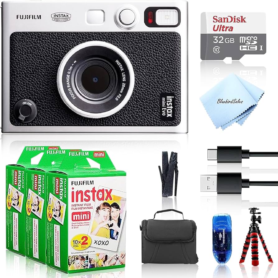 Amazon.com : Fujifilm Instant Mini EVO Hybrid Camera (Black