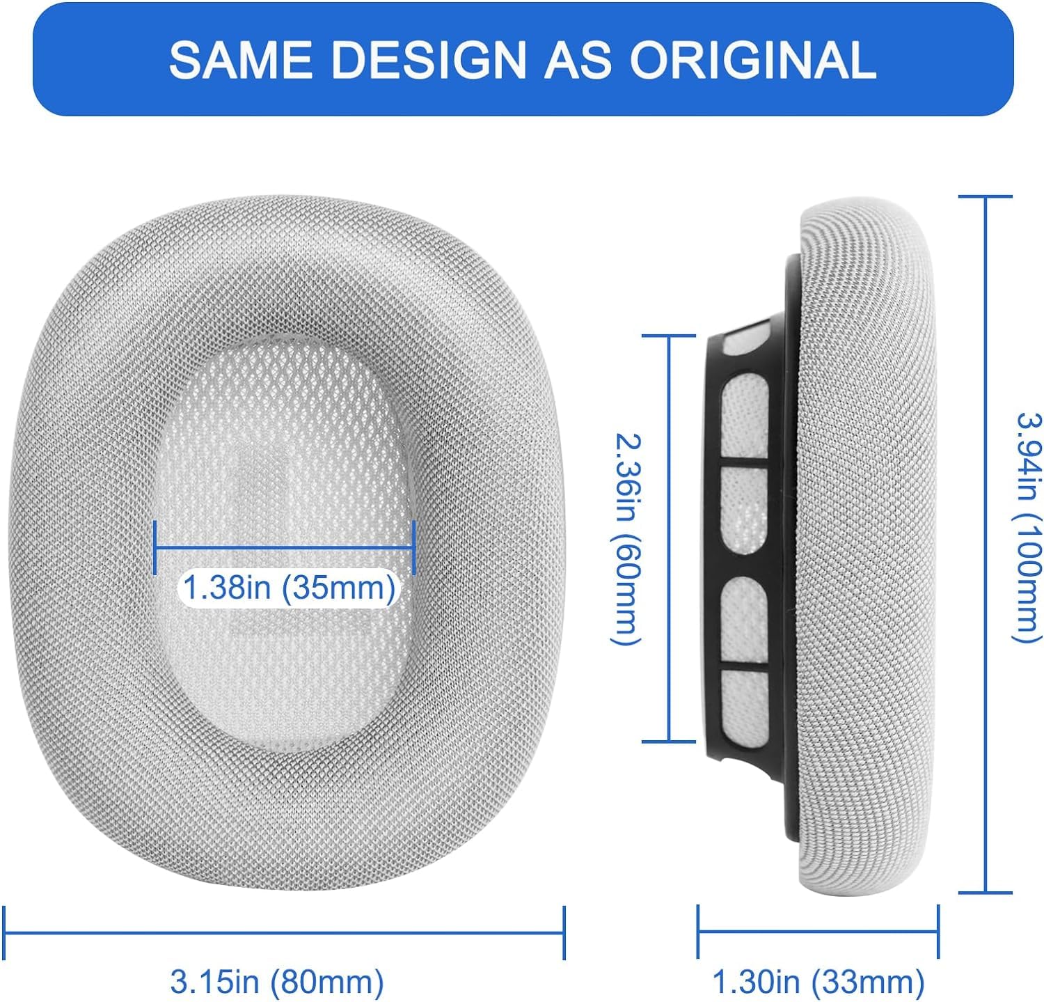 Amazon | イヤークッション Apple AirPods Maxヘッドホン用 メッシュ