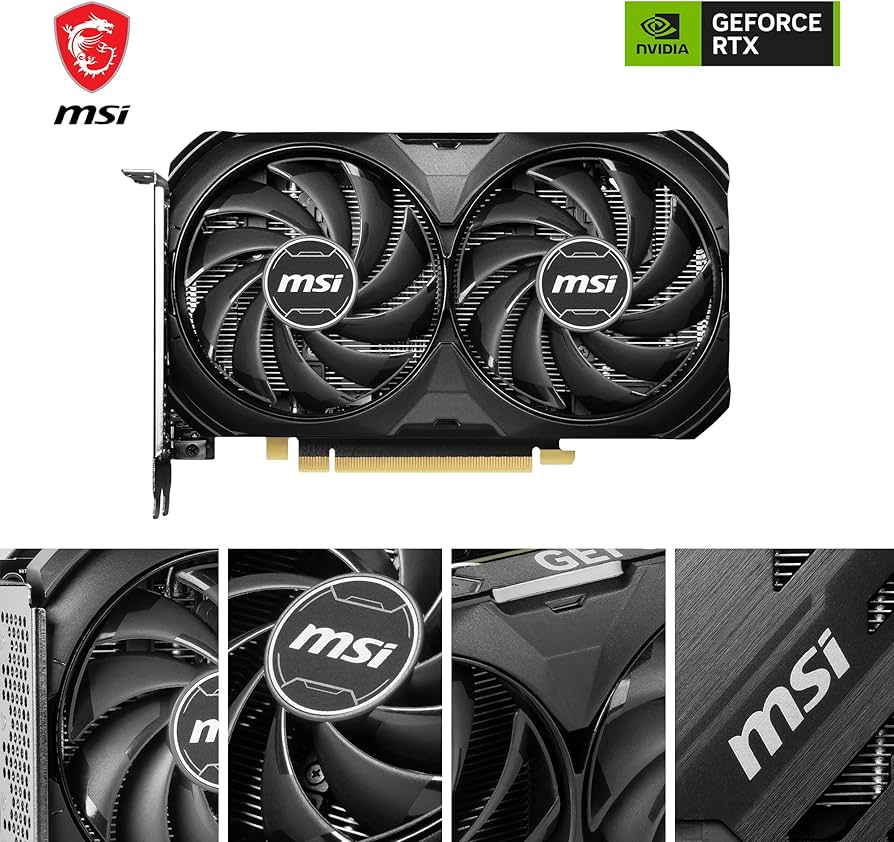 Amazon.com: MSI GeForce RTX 4060 Ti Ventus 2X Black 8G OC Graphics