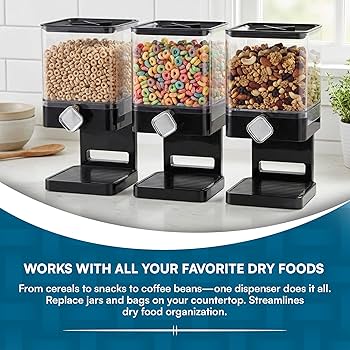 Amazon.com: Honey-Can-Do Zevro Compact Dry Food Dispenser, Single