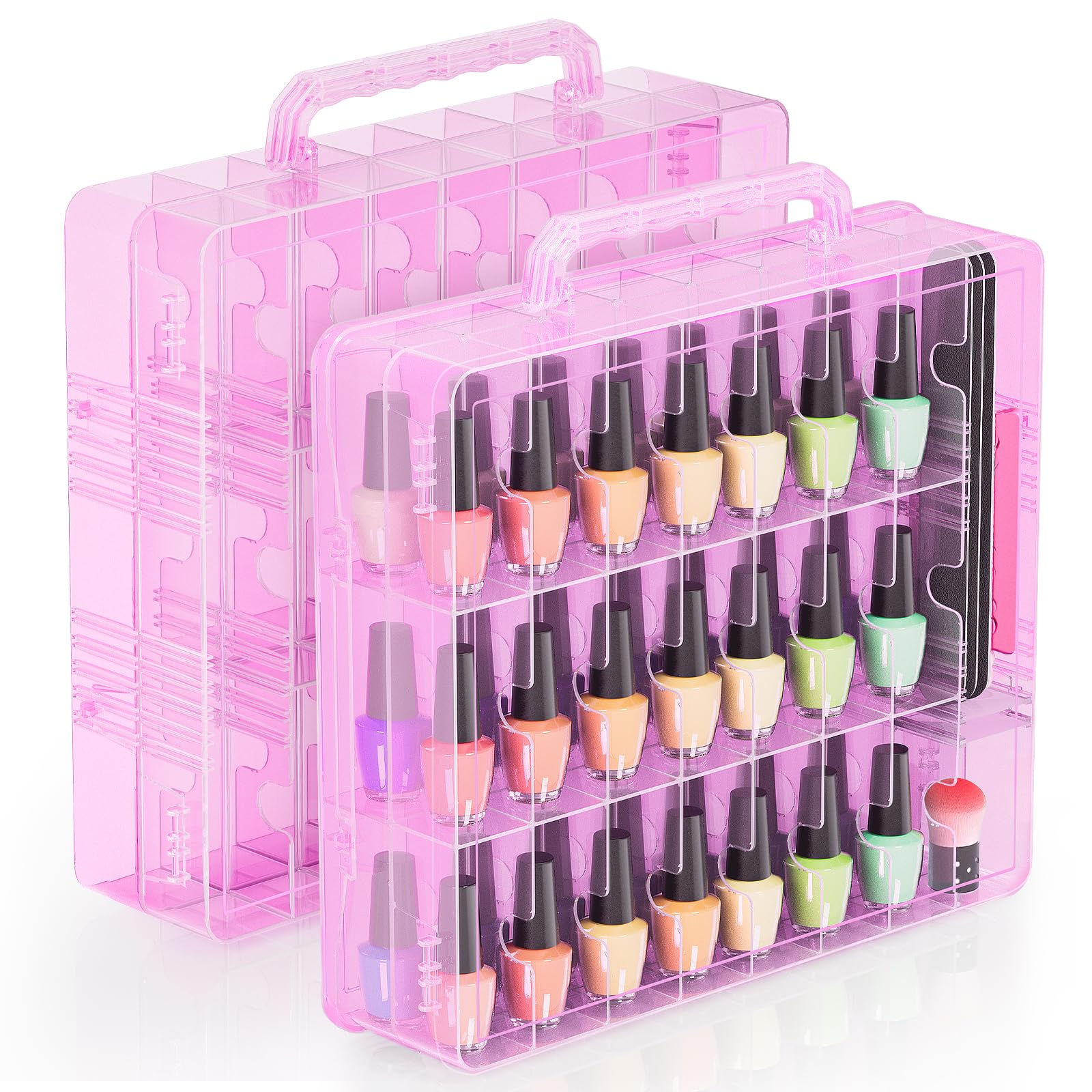 Amazon.com : Nail Polish Organizer Pack of 2, Portable 48 Bottles