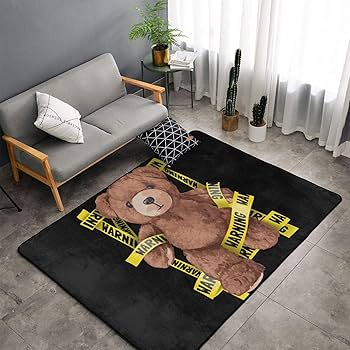 Amazon | かわいい くま 熊柄 熊 カーペット 長方形 ラグマット ラグ