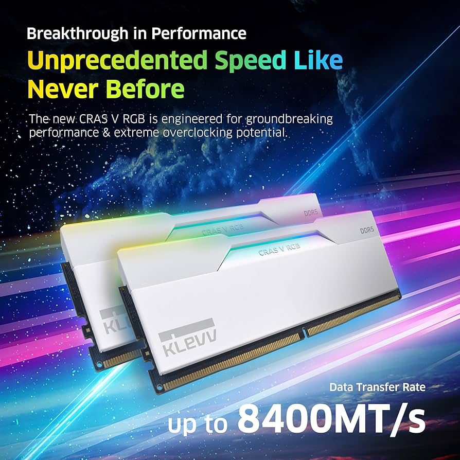 Amazon.co.jp: KLEVV CRAS V RGB DDR5 32GB (2x16GB) 6400MHz CL32 SK