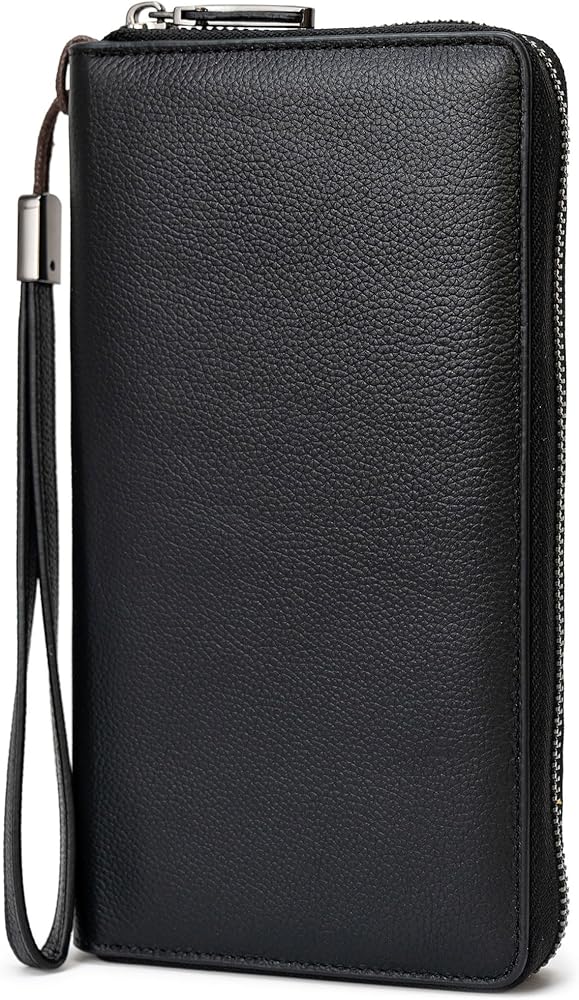 Amazon.com: Bveyzi Women RFID Blocking Wallet Leather Zip Around