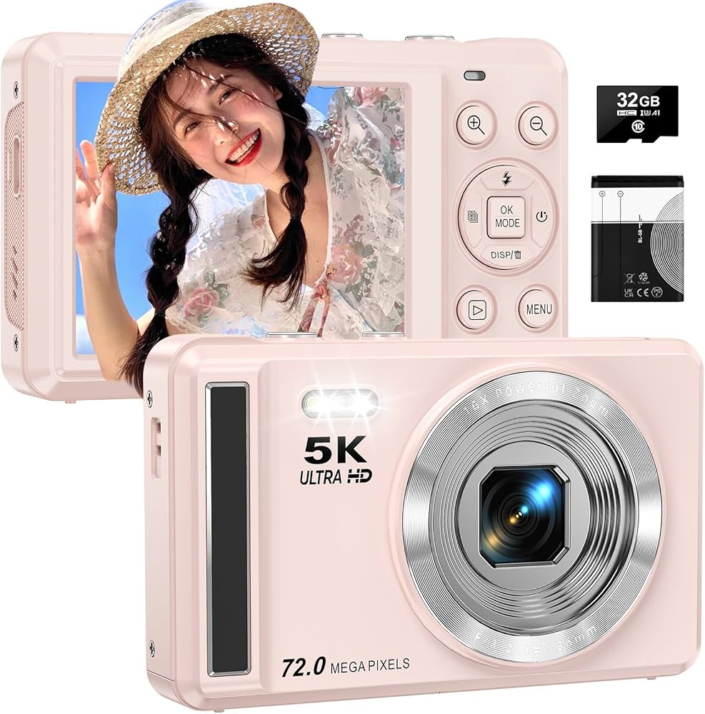 Amazon | デジタルカメラ 5K 7200万画素 2.8 インチスクリーン