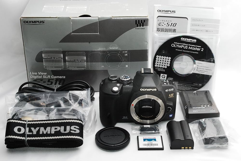 美品】OLYMPUS E-510 デジタル一眼レフカメラ、標準ズームレンズ
