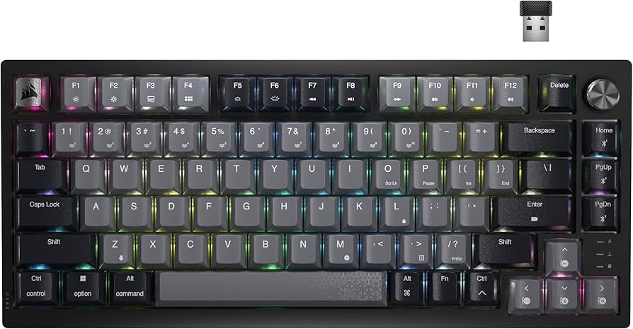 CORSAIR K65 PLUS WIRELESS 75% RGB Hot-Swappable Mechanical Gaming