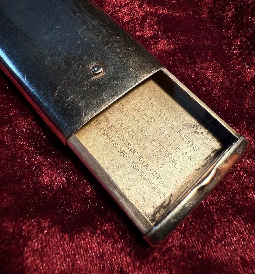 Amazon｜純銀製 スライド式 マッチケース 1925 バーミンガム