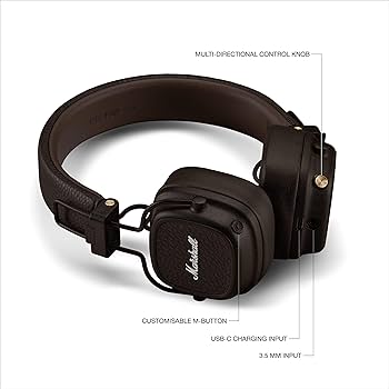 Amazon.com: Marshall Major V On-Ear Wireless Bluetooth Headphones