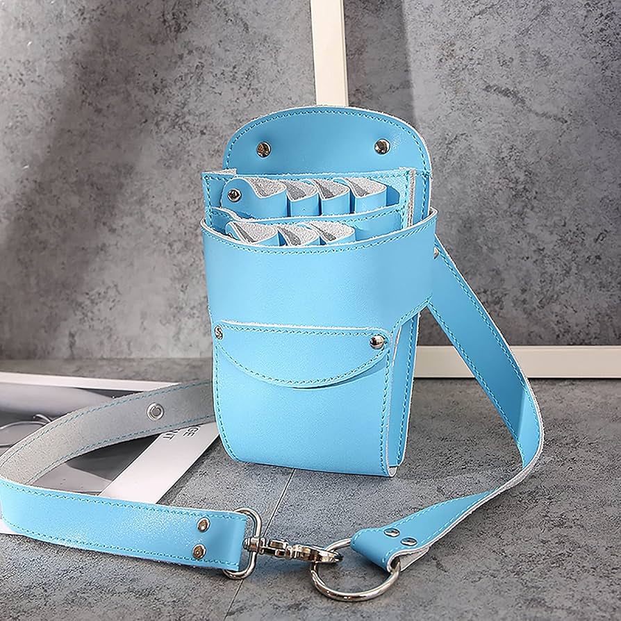 Amazon | シザーケース 本革 7丁シザーバッグ 本革ベルト付き ハサミ