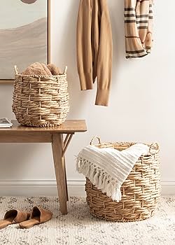 Amazon.com: Kate and Laurel Livia Modern Two-Piece Woven Basket