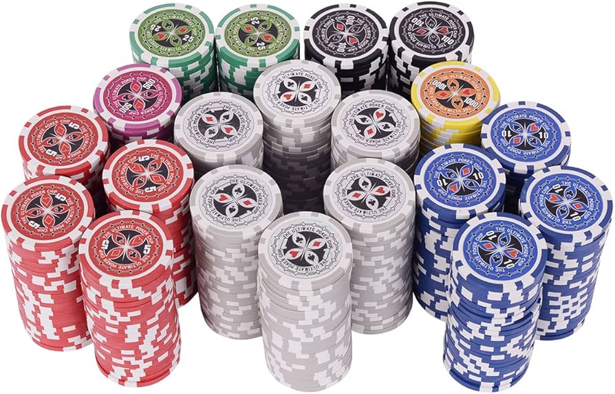 Amazon | ポーカーチップ 500枚 数字 カジノチップ ポーカーセット