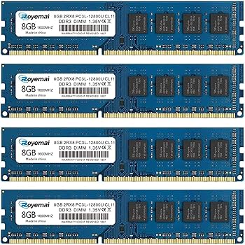 Amazon.com: 32GB Kit (4X8GB) DDR3 RAM, DDR3 1600 8GB PC3L-12800U