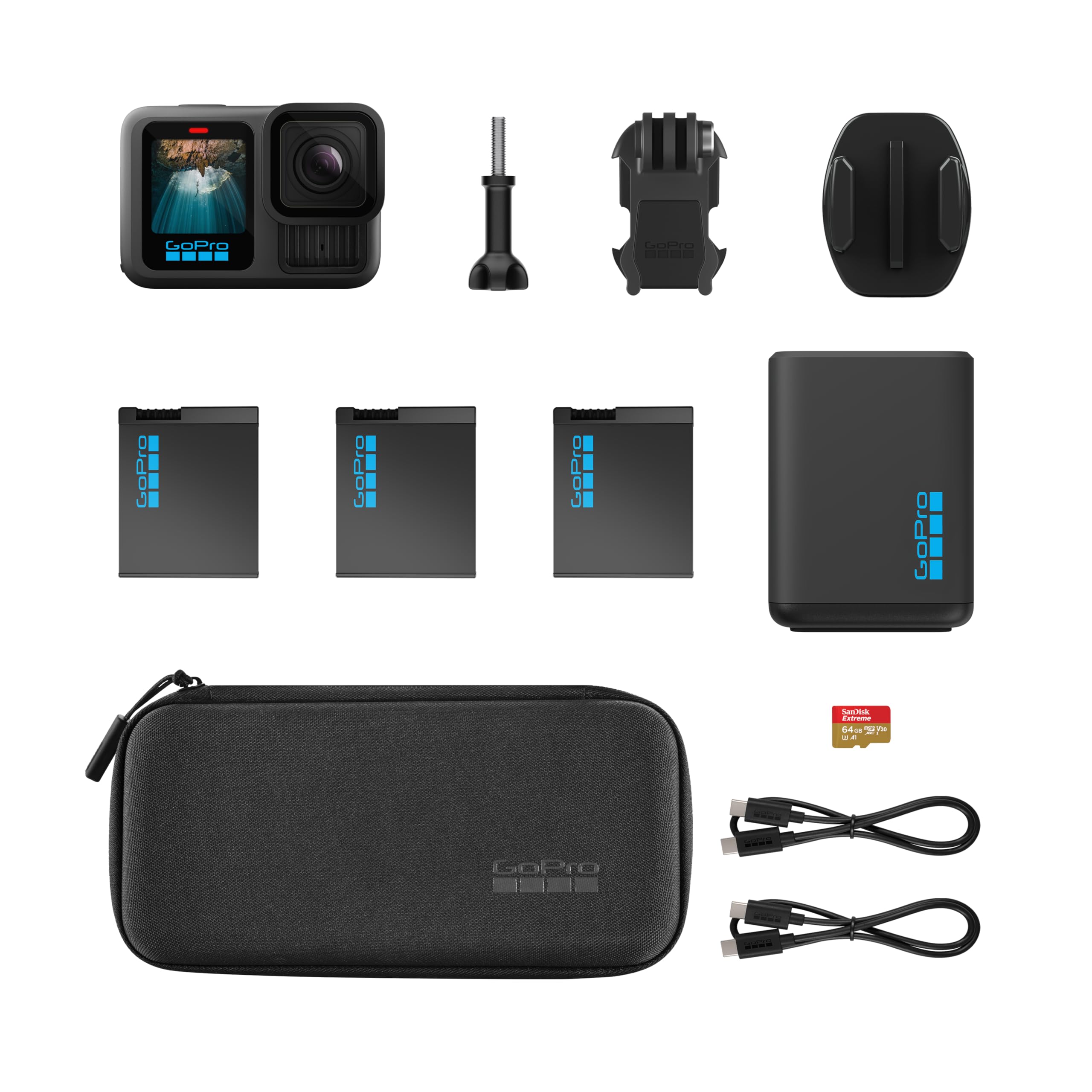 GoPro HERO13 Black Extended Power Bundle - Includes Dual Battery