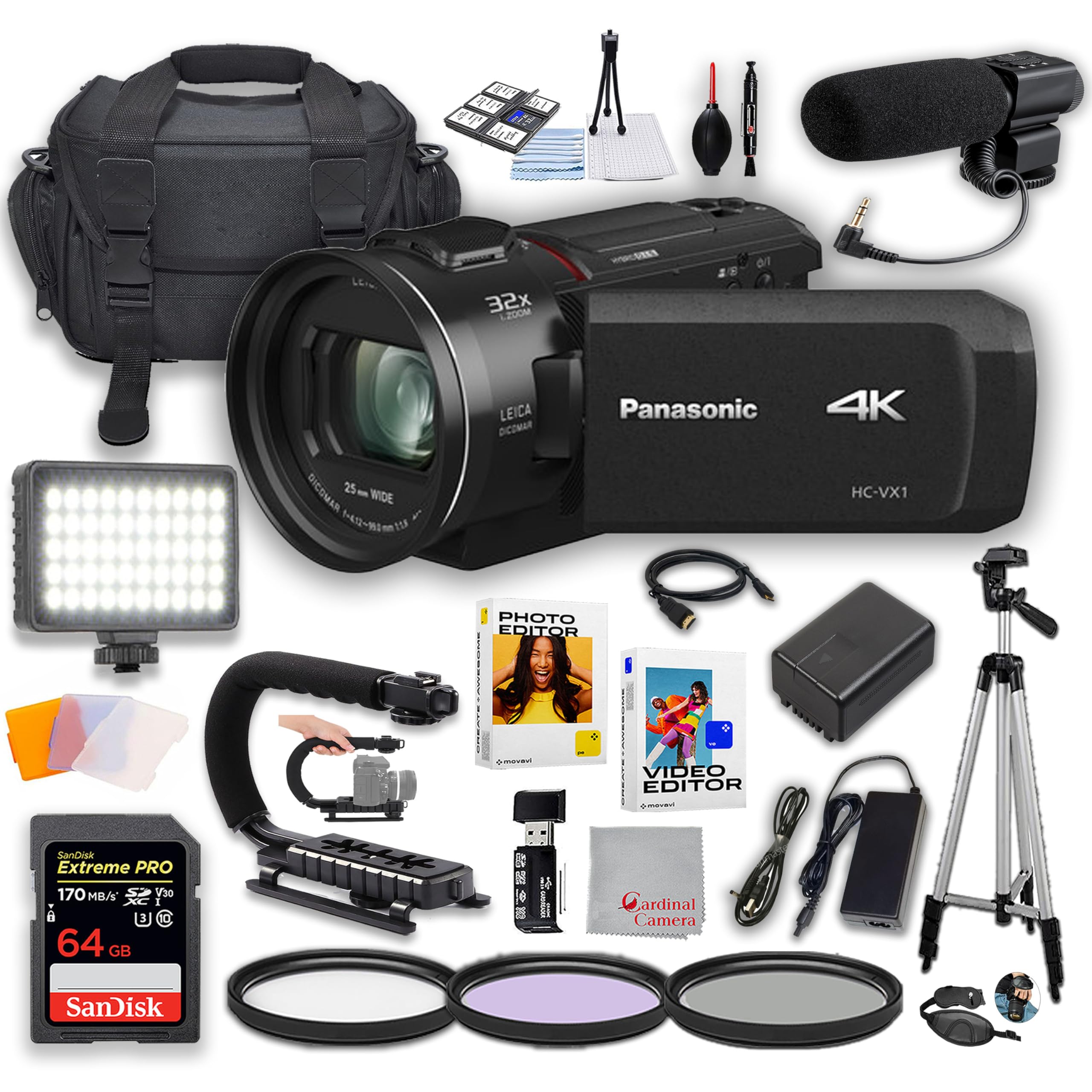 Amazon.com : Panasonic HC-VX1 4K HD Camcorder with LED Video Light