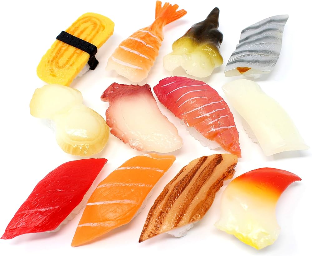 Amazon.co.jp: nakira 食品サンプル お寿司 握り 12種 セット 実物大