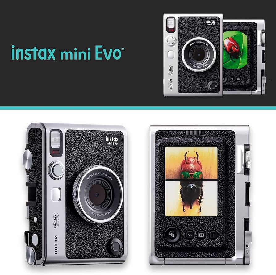 Amazon.com : Fujifilm Instax Mini EVO Hybrid Black Instant Camera
