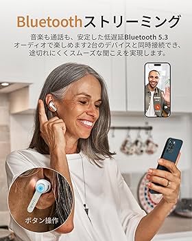 Amazon.co.jp: Cearvol 集音器 Bluetooth5.3 ワイヤレスイヤホン型