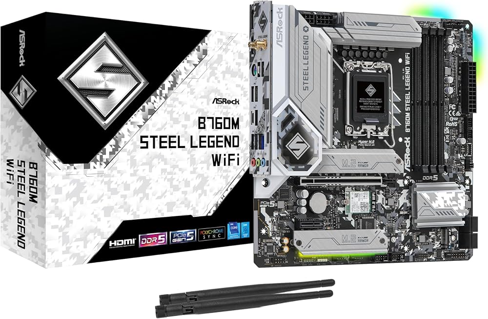 Amazon | ASRock マザーボード B760M Steel Legend WiFi Intel 第12