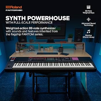 Amazon.com: Roland FANTOM-08 WEIGHTED-ACTION SYNTHESIZER KEYBOARD