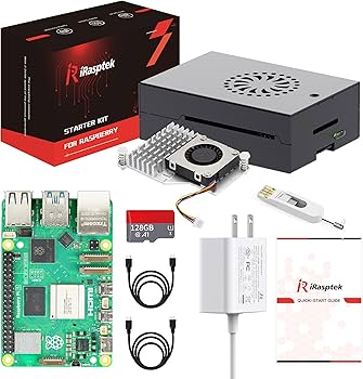 Amazon.com: iRasptek Starter Kit for Raspberry Pi 5 RAM 8GB-128GB