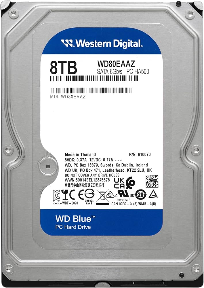 Amazon | WD80EAAZ [WD Blue（8TB 3.5インチ SATA 6G 5640rpm 256MB