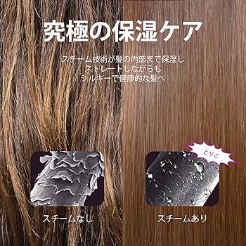 Amazon.co.jp: Wavytalk スチームストレートブラシ｜スチームで