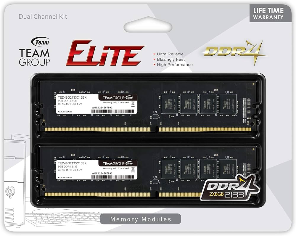 Amazon | Team DDR4 PC4-17000 DDR4 2133MHzシリーズ Ecoパッケージ