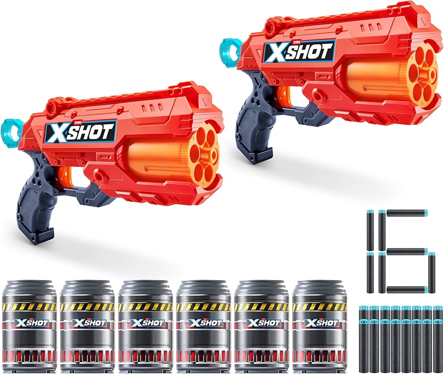 Amazon.com: XSHOT Excel Double Reflex 6 (2 Pack + 16 Darts + 6