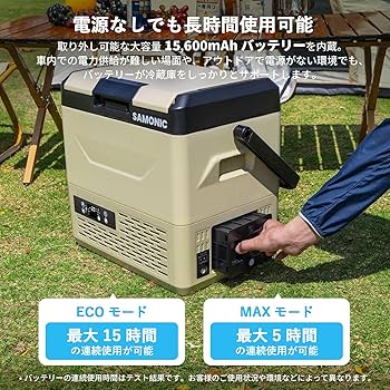 Amazon.co.jp: SAMONIC 車載冷蔵庫 ポータブル冷蔵庫 -20℃～20