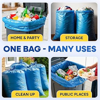 Amazon.com: PLASTIC PRINCE 55-60 Gallon Trash Bags Heavy Duty 1.5