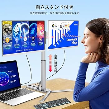 Amazon.co.jp: LivElect 15.6インチ デュアルモバイルモニター【360