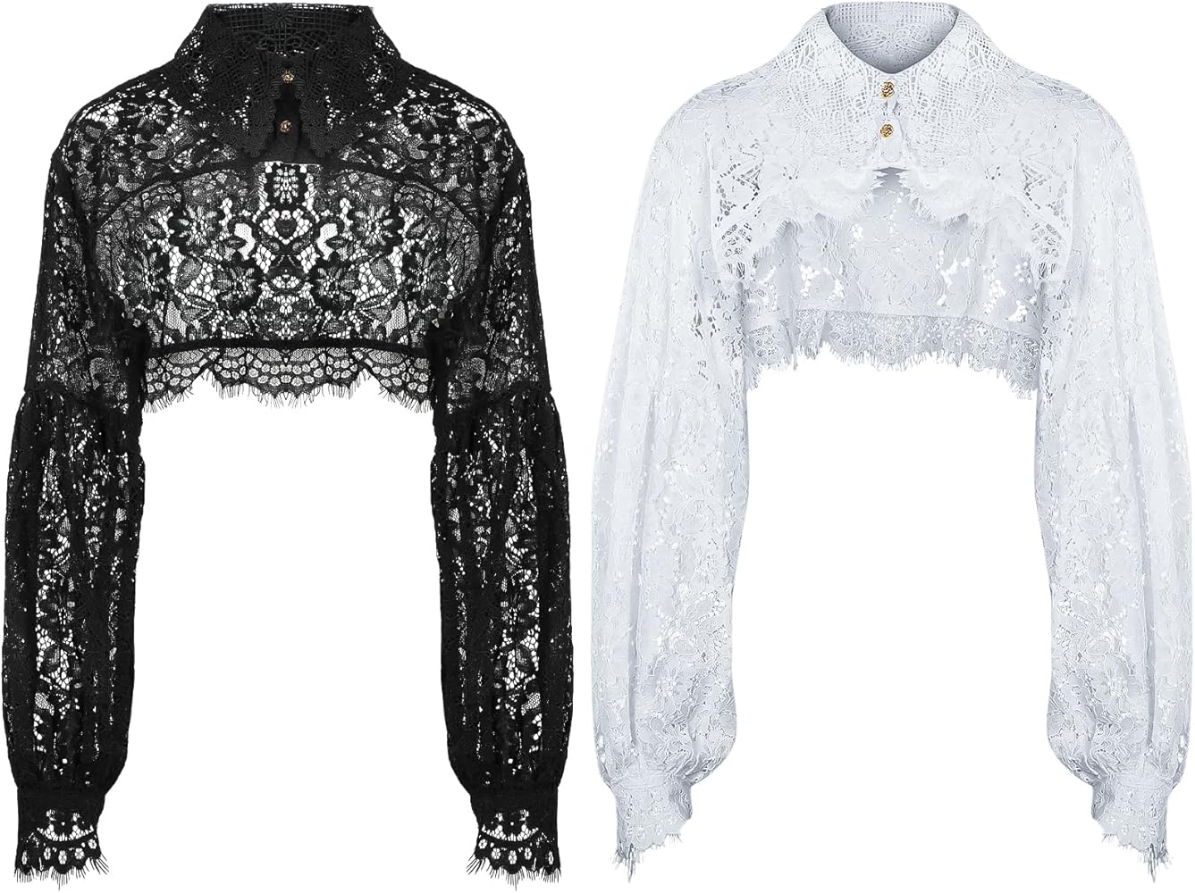 Amazon.com: 2 Pack Fake Collar Detachable Dickey Blouse Sun