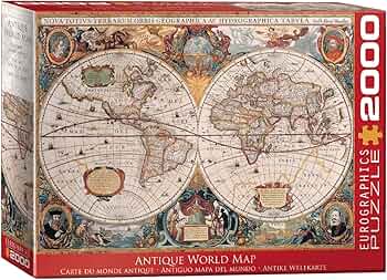 Amazon.com: EuroGraphics Antique Map of The World Jigsaw Puzzle