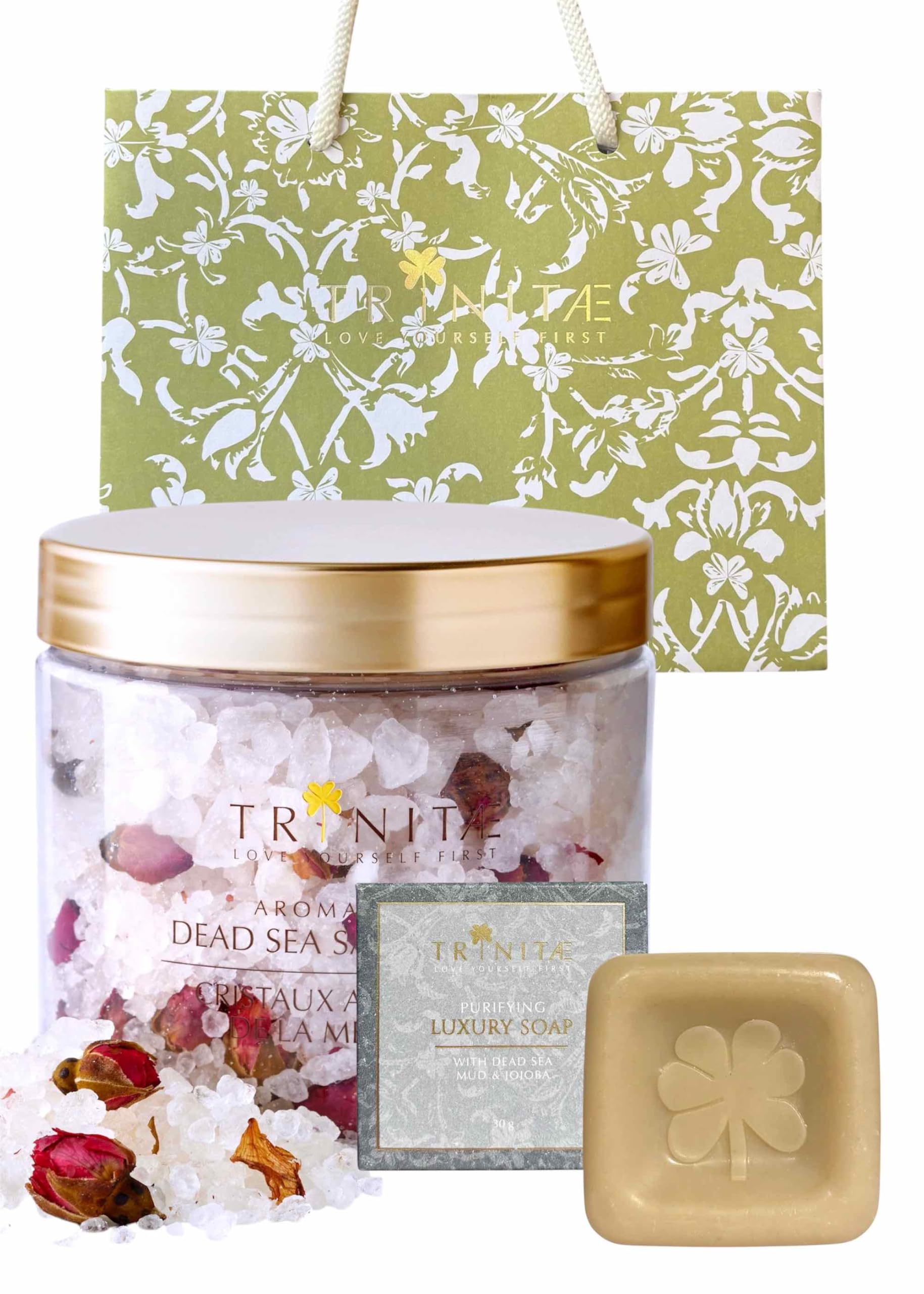 Amazon | 【トリネティ】アロマバスソルト(ローズ)＋死海ソープ 死海の