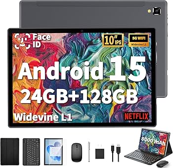 Amazon.com : 2026 Android Tablet with Keyboard, 24GB+128GB+2TB