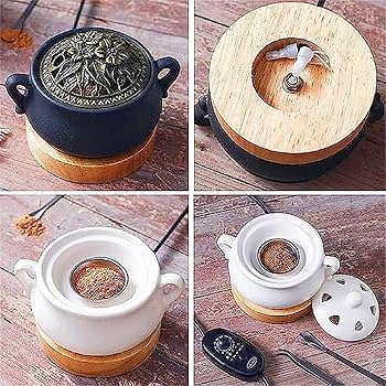 Amazon.co.jp: KUSIKIKA 電気 茶香炉 アロマポット【タイマー&温度調整