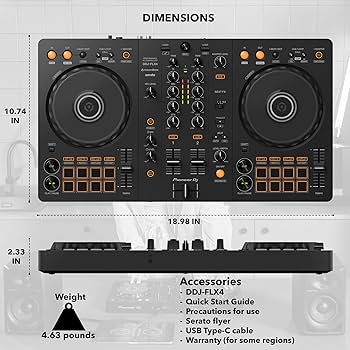 Amazon.com: Pioneer DDJ-FLX4 2-Channel DJ Controller - Black