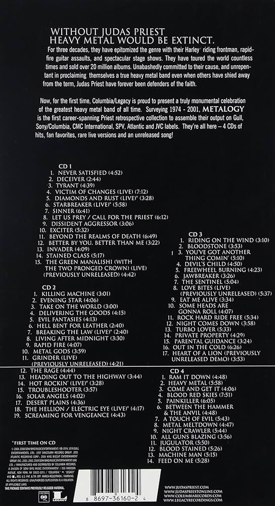 Judas Priest - Metalogy - Amazon.com Music